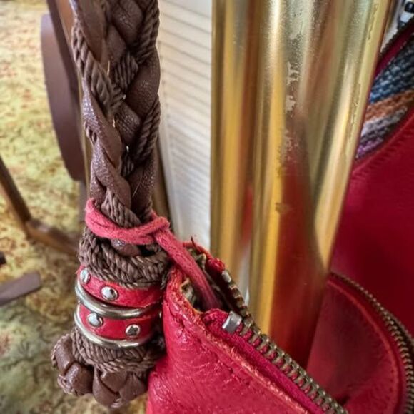 The SAK red leather bag handbag purse - Picture 4 of 5